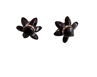 Vintage 1950s Rhinestone Screw Back Earrings