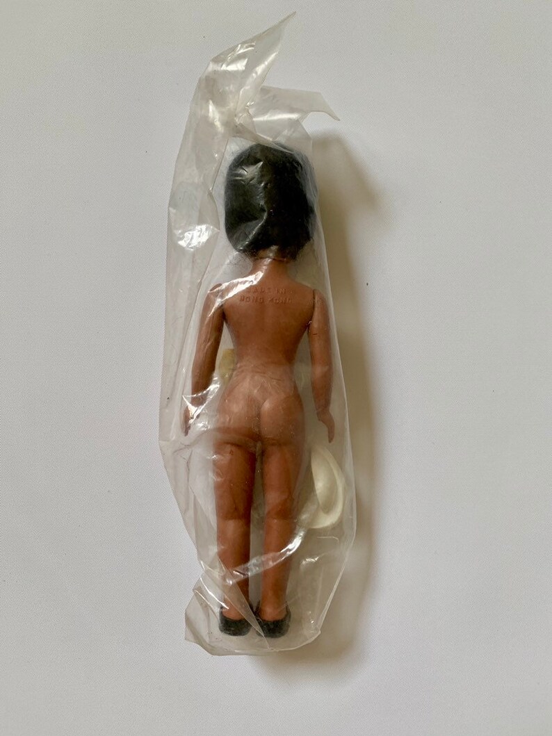 Vintage Plastic Doll Black Craft Doll