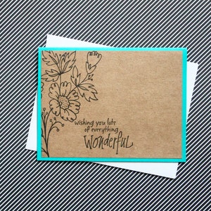 Flower Thinking of You Cards, Daisy Cards, Handmade Greeting Cards, notecards, Handmade Flower Cards, Just Because, Thinking of You Cards