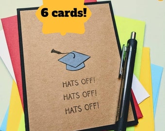 Graduation Card, Congratulations Card, Graduation Congratulations, Hats off Card, Handmade Cards, College Graduation Cards, Card Set