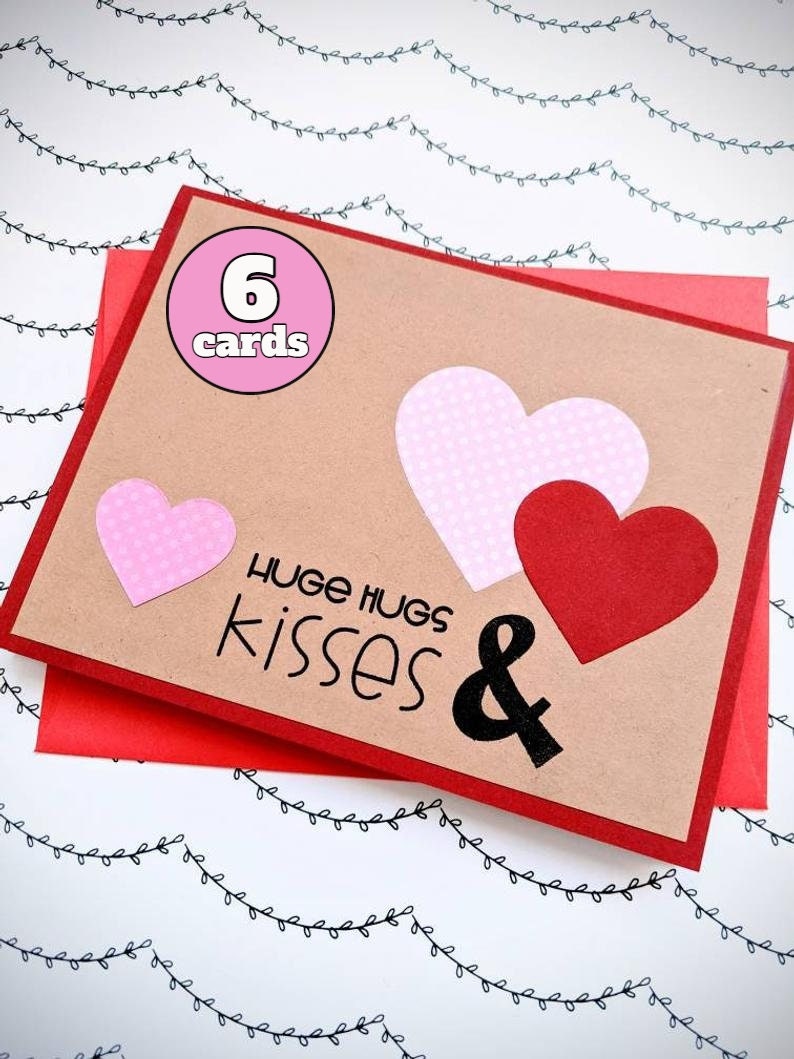 Handmade Valentine Set Valentine Cards Valentines Cards Etsy
