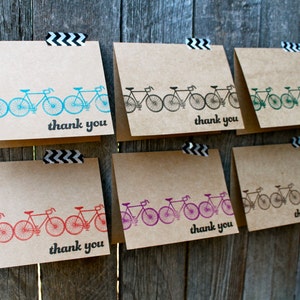 Bicycle Thank You Cards - Bike Thank You Cards - Thank You Card Set - Bicycle Gifts - Bicycle Cards - Charity Ride Thank You - Bike Cards