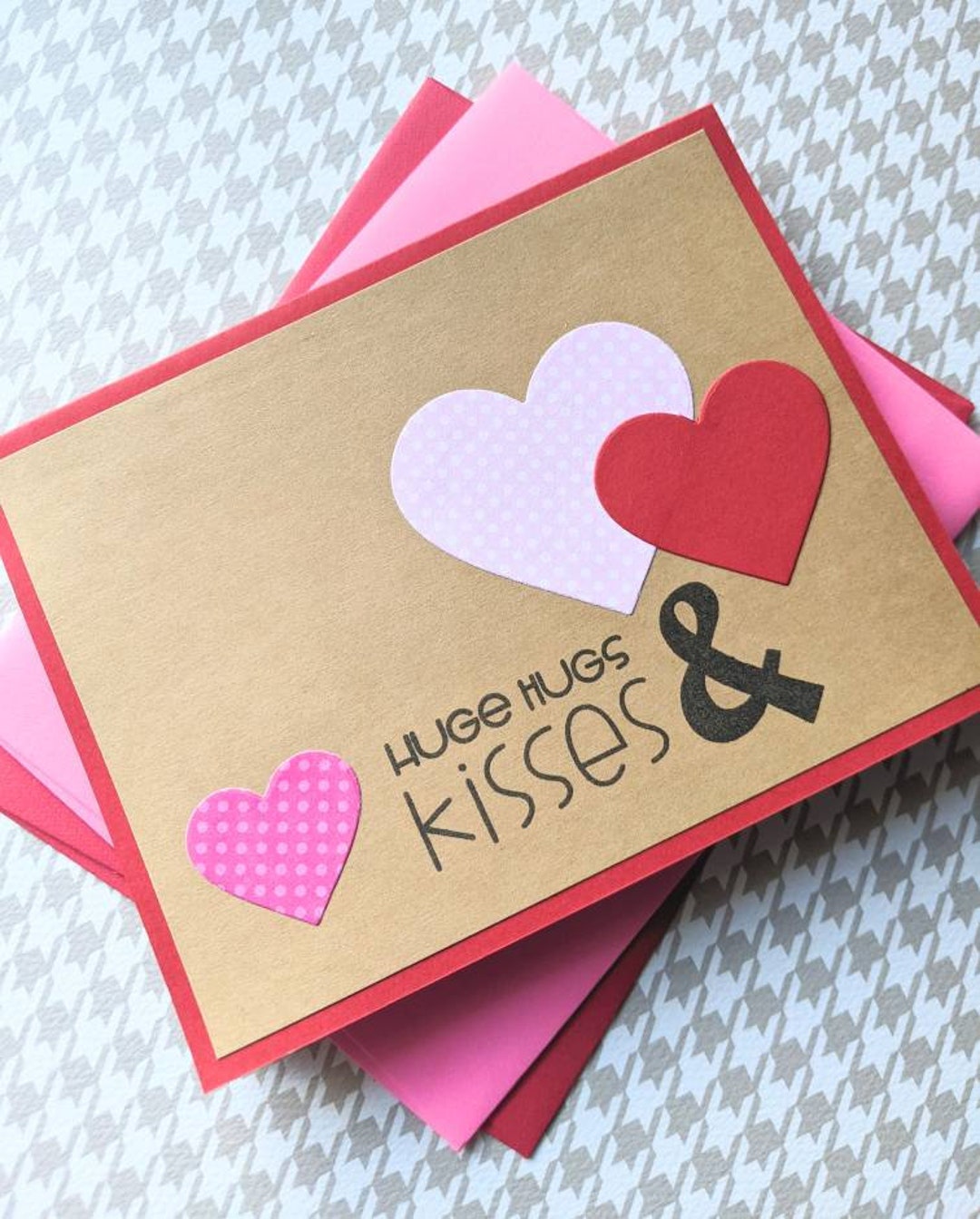 Handmade Valentine Set Valentine Cards Valentines Cards Etsy