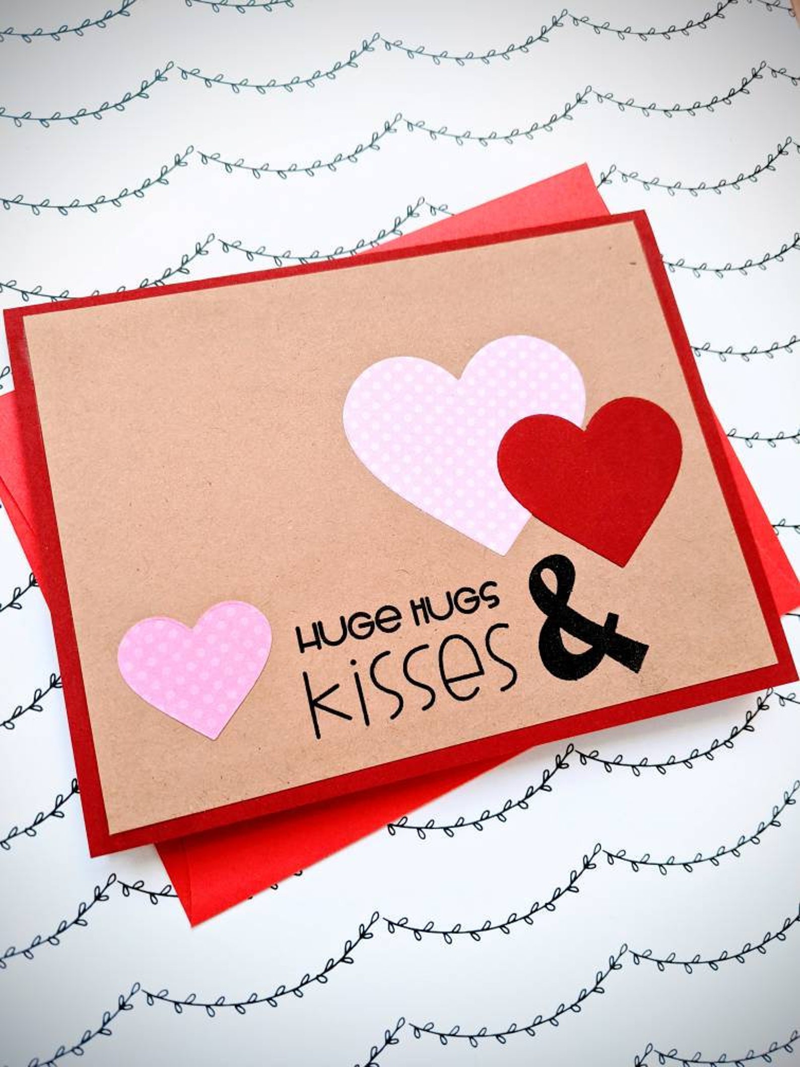 Handmade Valentine Set Valentine Cards Valentines Cards Etsy