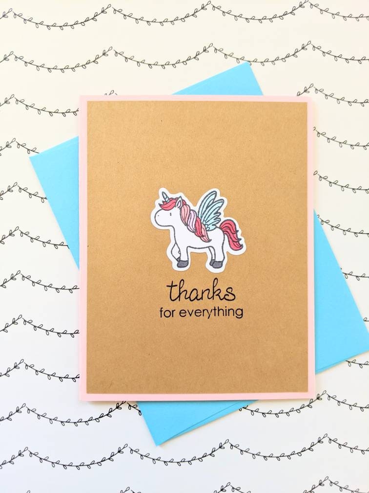 unicorn thank you cards unicorn cards baby shower thank you etsy