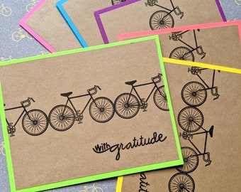 Bike Thank You Cards - Bike Cards - Thank You Cards Pack - Bike Wedding Thank You Cards - Bike Card Pack - Bicycle Thank Yous - cycling