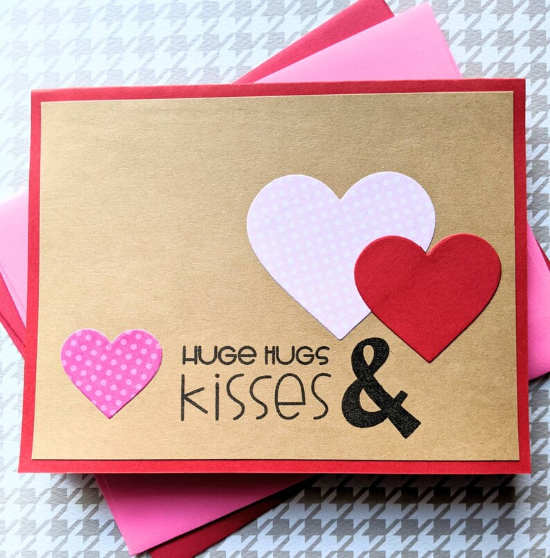 Handmade Valentine Set Valentine Cards Valentines Cards Etsy