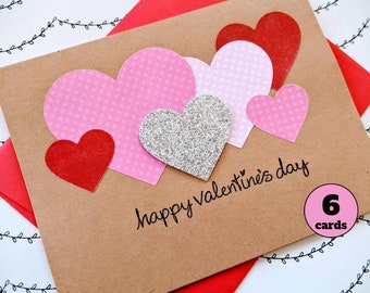 Jeu de cartes coeur Saint-Valentin, coeur Saint-Valentin, Saint-Valentin fait main, jeu de cartes fait main, jolies Saint-Valentin, coeurs de la Saint-Valentin, Saint-Valentin