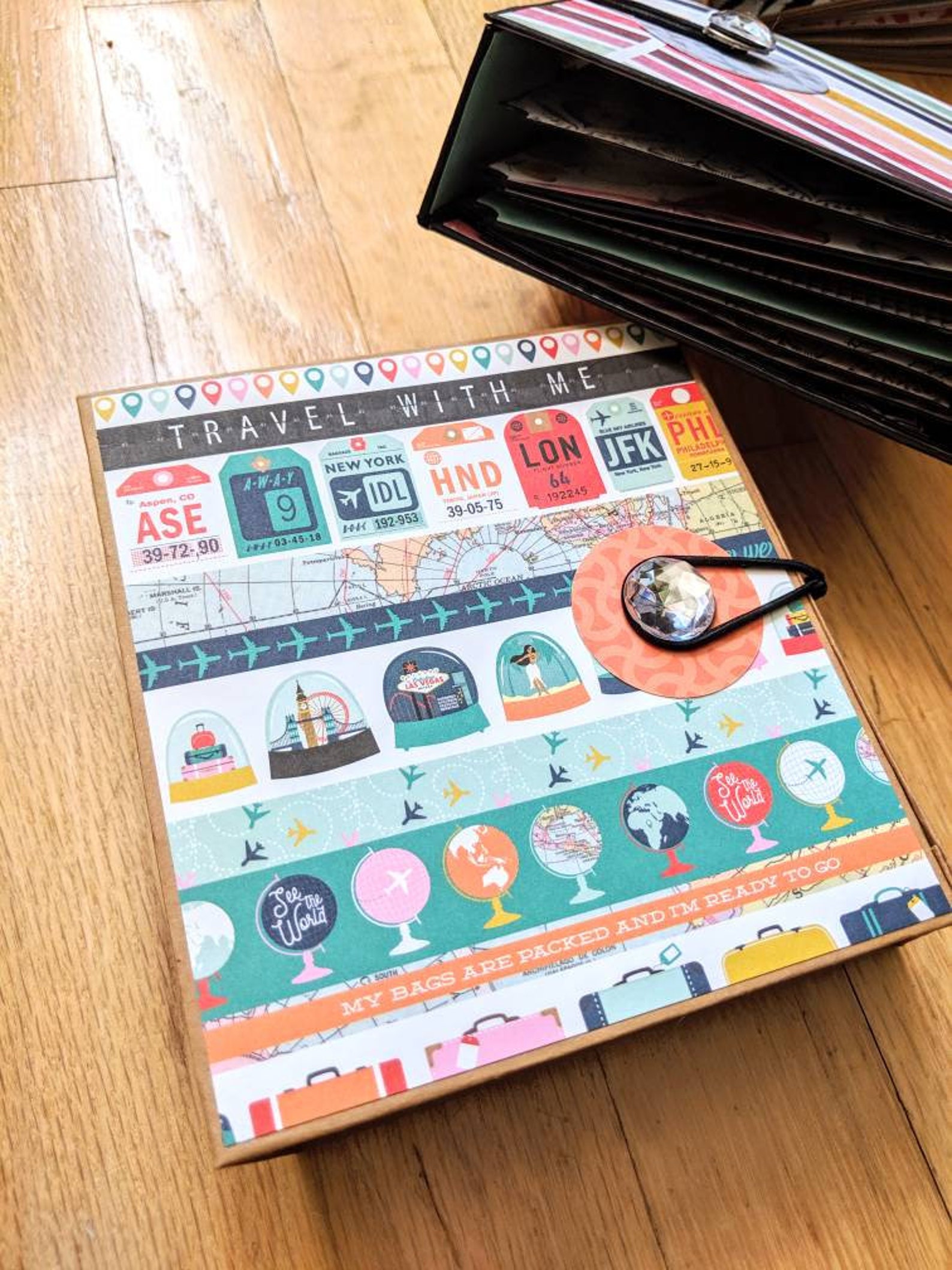 Blank Travel Scrapbook Mini Album Blank Scrapbook Photo Etsy