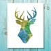 Winter Stag Head Printable, Instant Download - Etsy