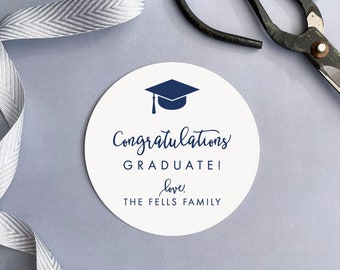 Graduation stickers, congratulations sticker, cap and gown stickers, graduation cap stickers, graduation favor labels