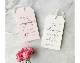 Customizable Shower Gift Tags: Bridal & Baby Shower Favors, Set of 24
