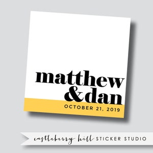 Modern wedding labels minimal wedding favors simple stickers | Etsy