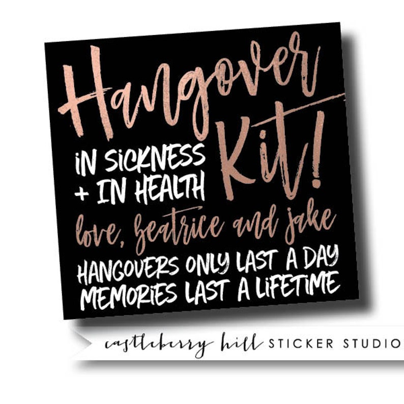 bachelorette weekend favors Bachelorette party favor hangover kit welcome box label hen party stickers bachelorette welcome box
