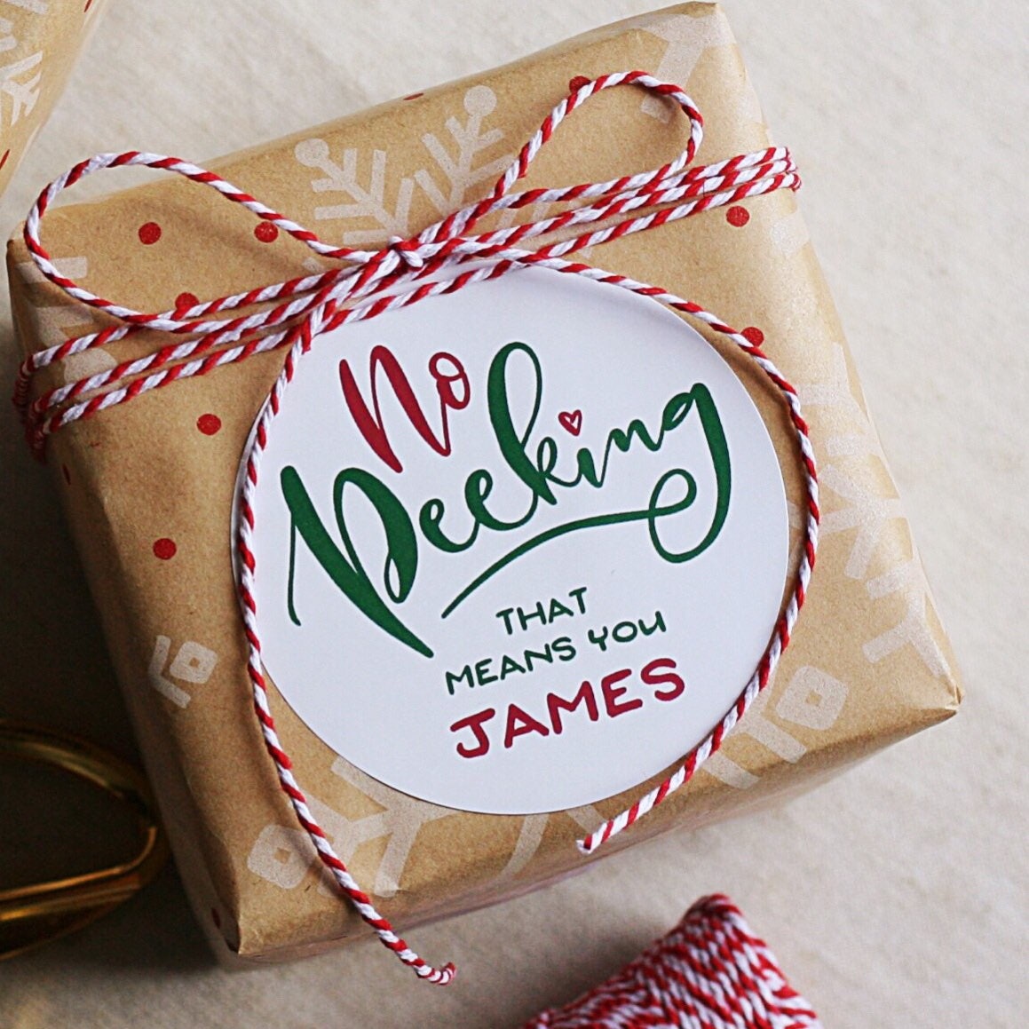 Christmas Gift Stickers Individual Gift Stickers Gift Wrap Etsy Australia