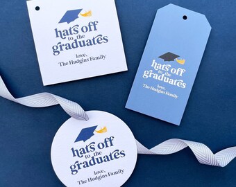 PRINTED graduation tags, graduation tags for gifts, hang tags for graduation party, SET OF 24