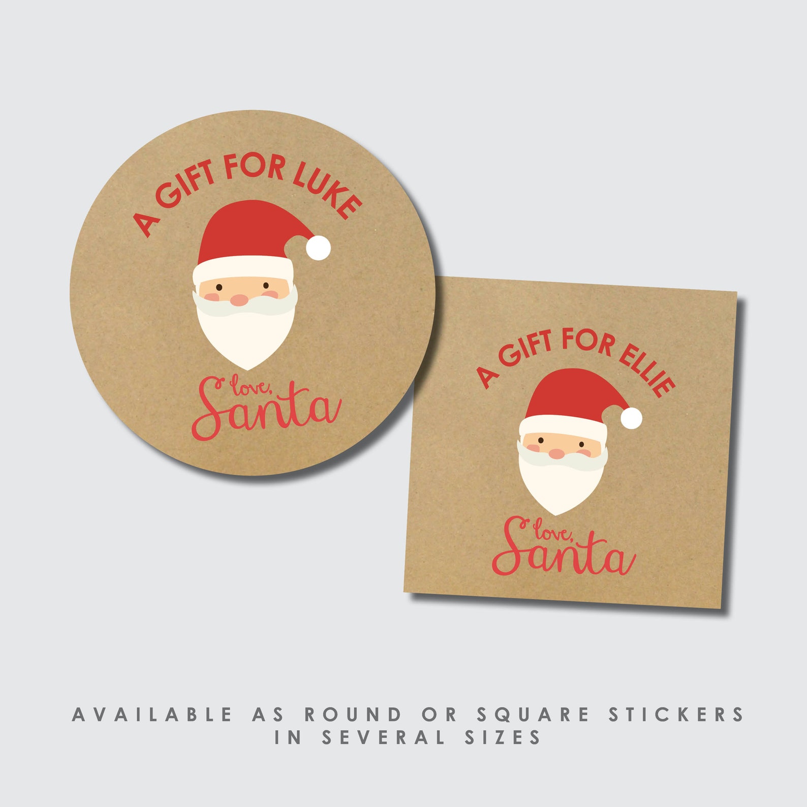 A gift from santa personalized gift sticker custom santa gift Etsy