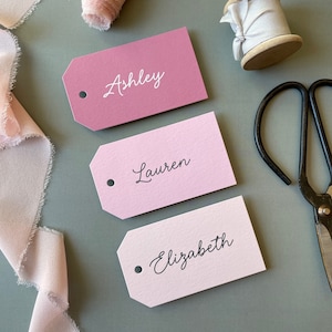 Groomsman gift tag, bridal party gifts, bridesmaid gift tag, blue wedding tags, personalized tags, custom hang tags image 3