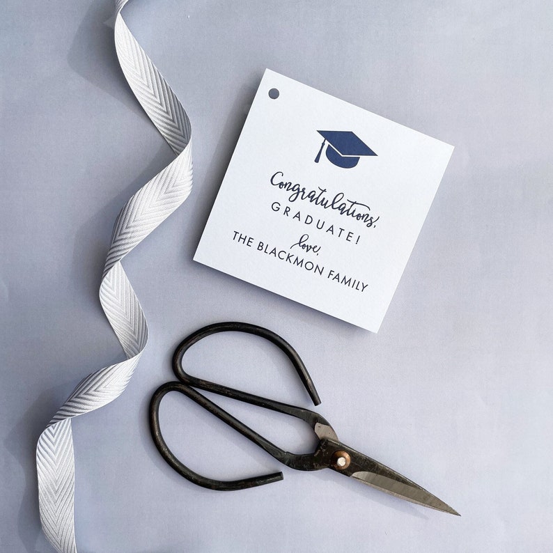 PRINTED graduation gift tags, SET OF 24 image 1