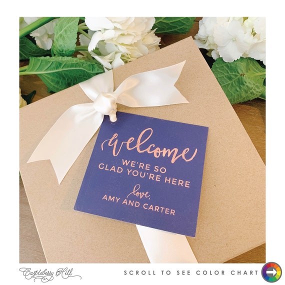 Wedding Welcome Tags Welcome Tags Printed Welcome Tags 