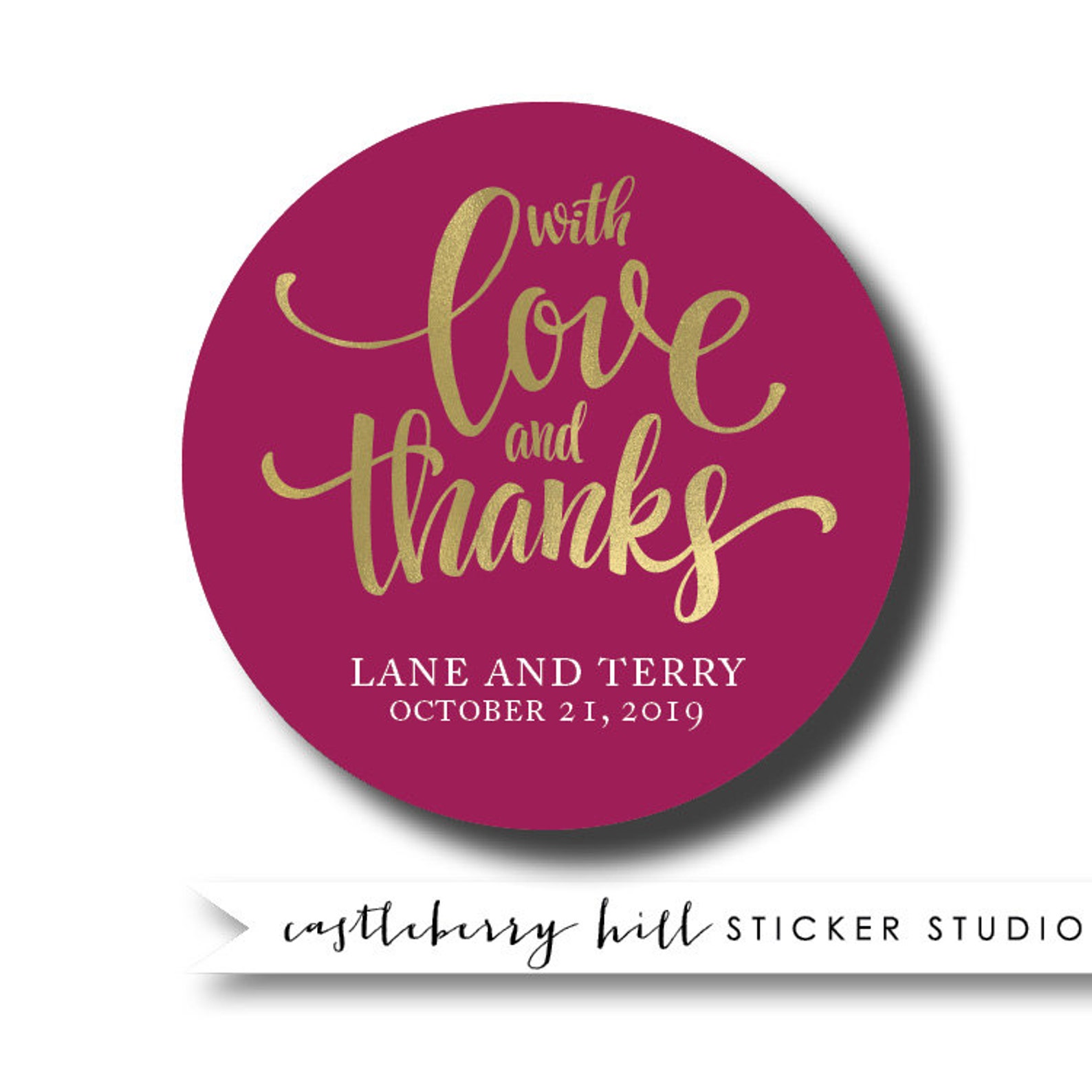 Wedding Stickers Thank You Stickers Custom Thank You - Etsy