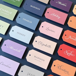 Groomsman gift tag, bridal party gifts, bridesmaid gift tag, blue wedding tags, personalized tags, custom hang tags image 7