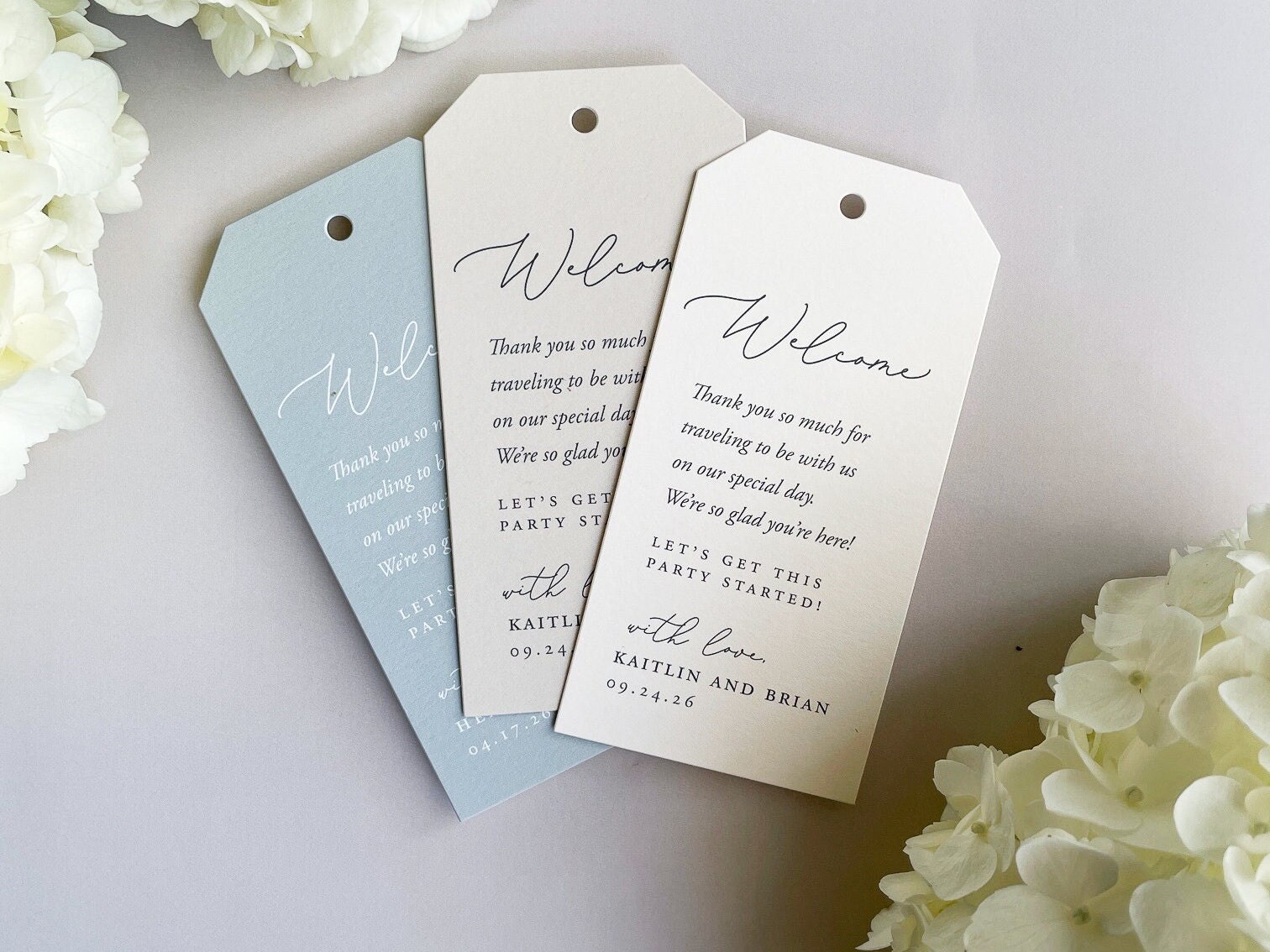 24 ct Hotel Welcome Bag Tags, Welcome Wedding Tags, Destination Wedding  Tags (EC-369-BR)