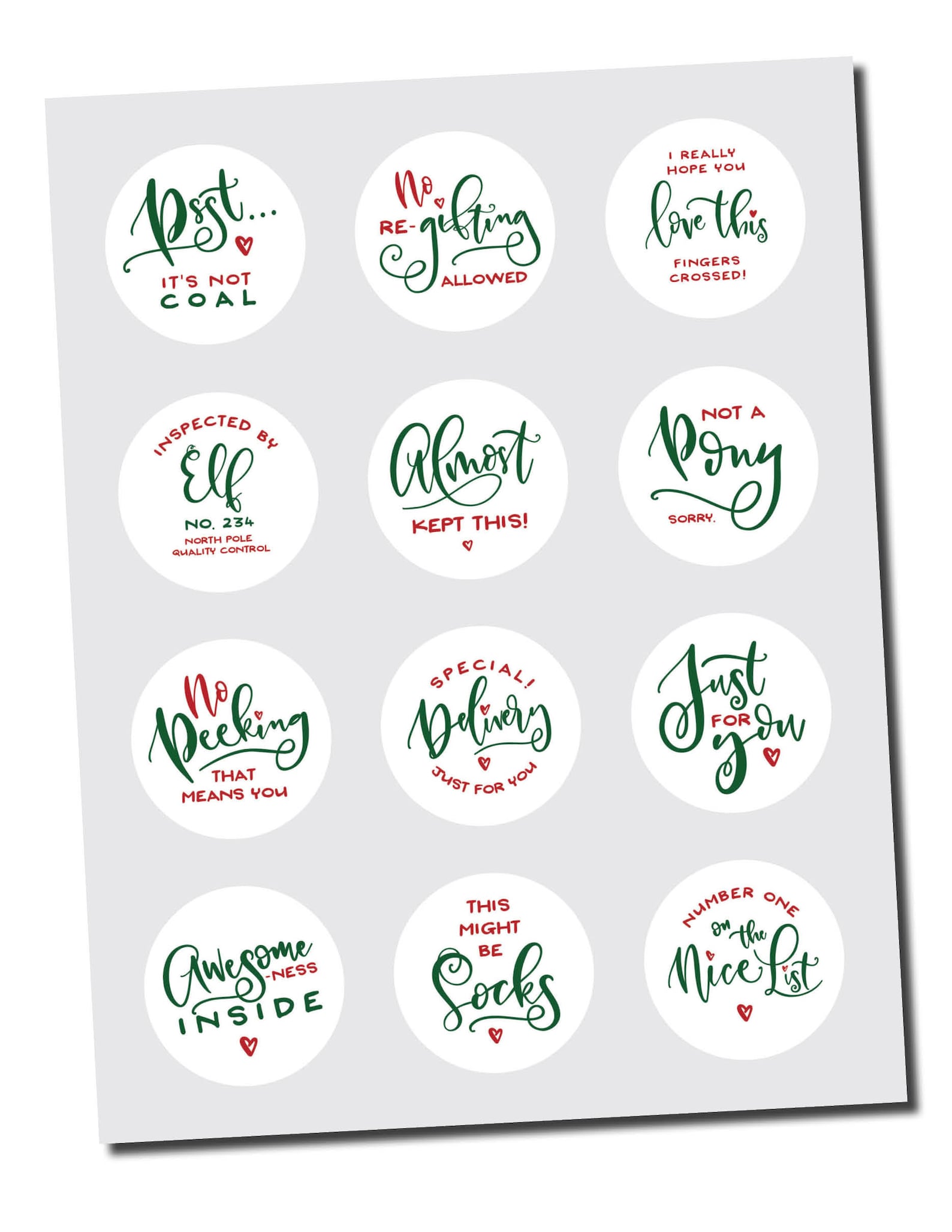 Funny Christmas Stickers Christmas Gift Stickers Holiday - Etsy
