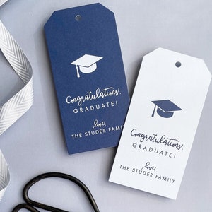 PRINTED graduation gift tags, graduation gift, graduation party favor, graduation gift for him, graduation gift for her, SET OF 24