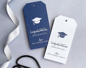 PRINTED graduation gift tags, graduation gift, graduation party favor, graduation gift for him, graduation gift for her, SET OF 24