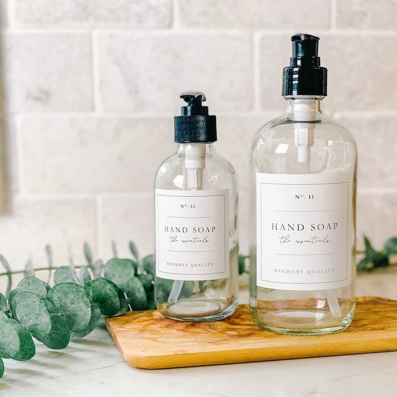 Waterproof Dish Soap Label Hand Soap Label Soap Dispenser Etsy