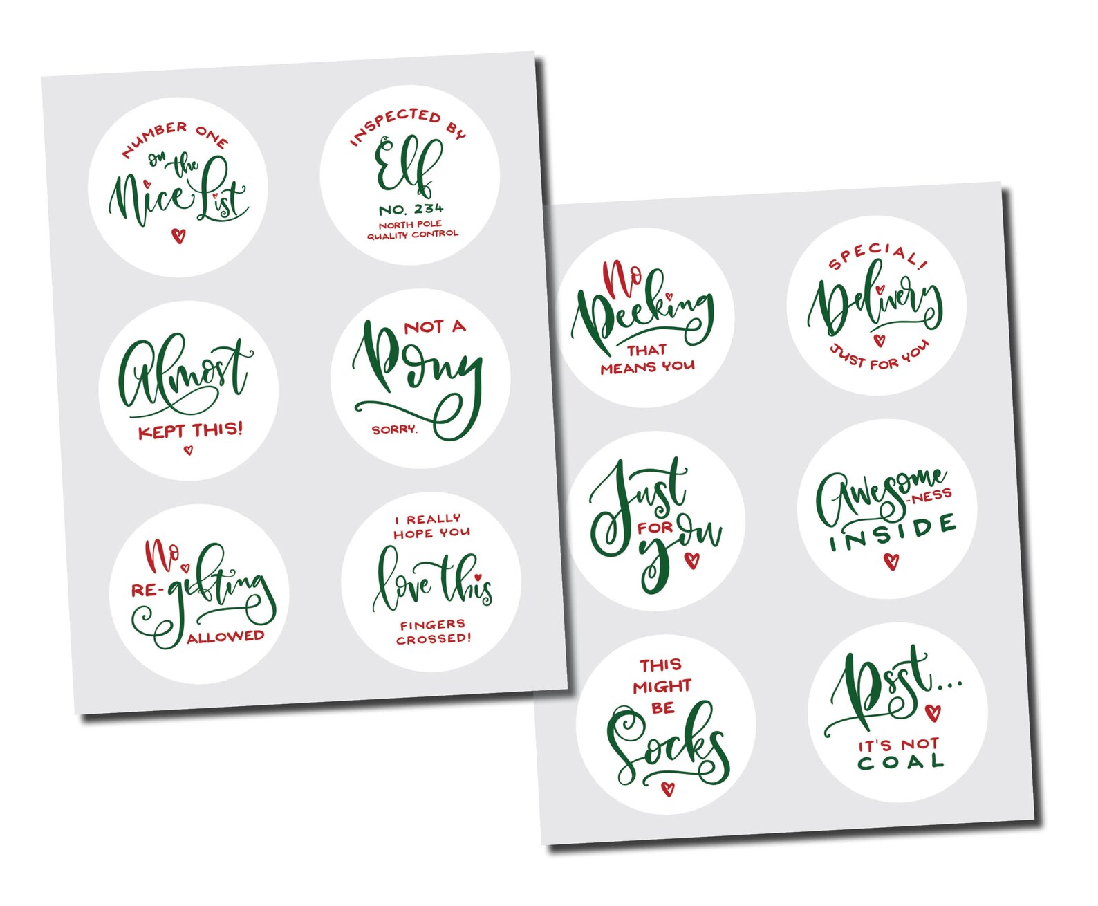 Funny Christmas Stickers Christmas Gift Stickers Holiday - Etsy