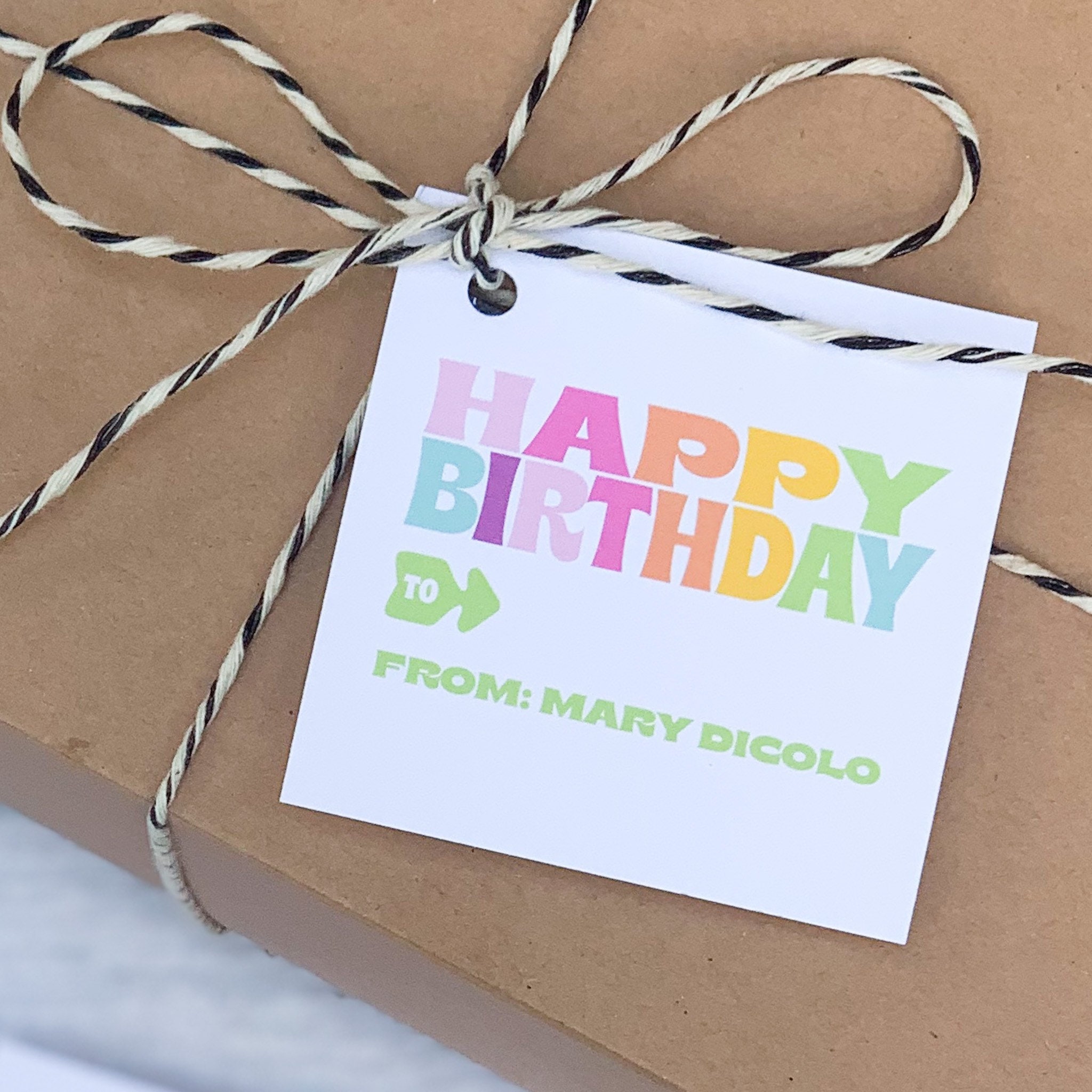 Birthday Gift Tags Tags for Birthday Gift Rainbow Birthday - Etsy