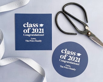 Stickers for graduation party, graduation labels, graduation favor labels, graduation announcement envelope seal, graduation gift labels