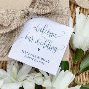 PRINTED large welcome tags, gift tags for welcome bags, welcome gift tags, welcome to our wedding tags, custom gift tags