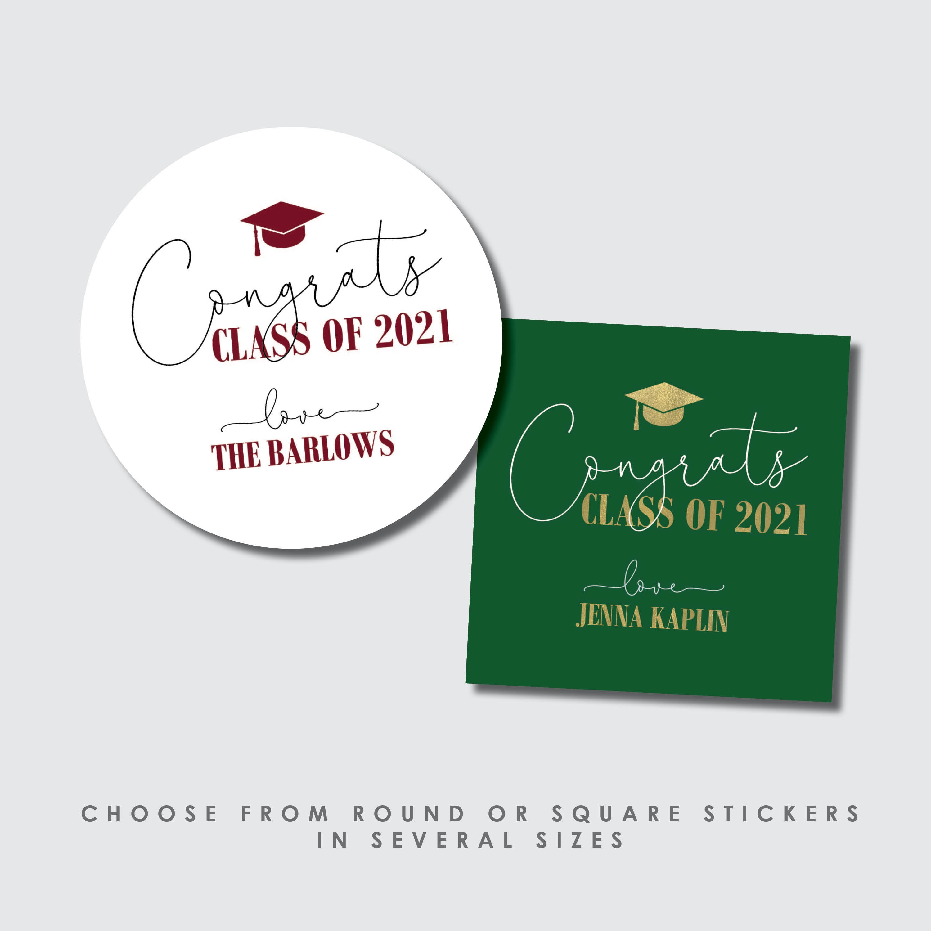 Graduation Favor Labels Graduation Stickers Congrats Etsy