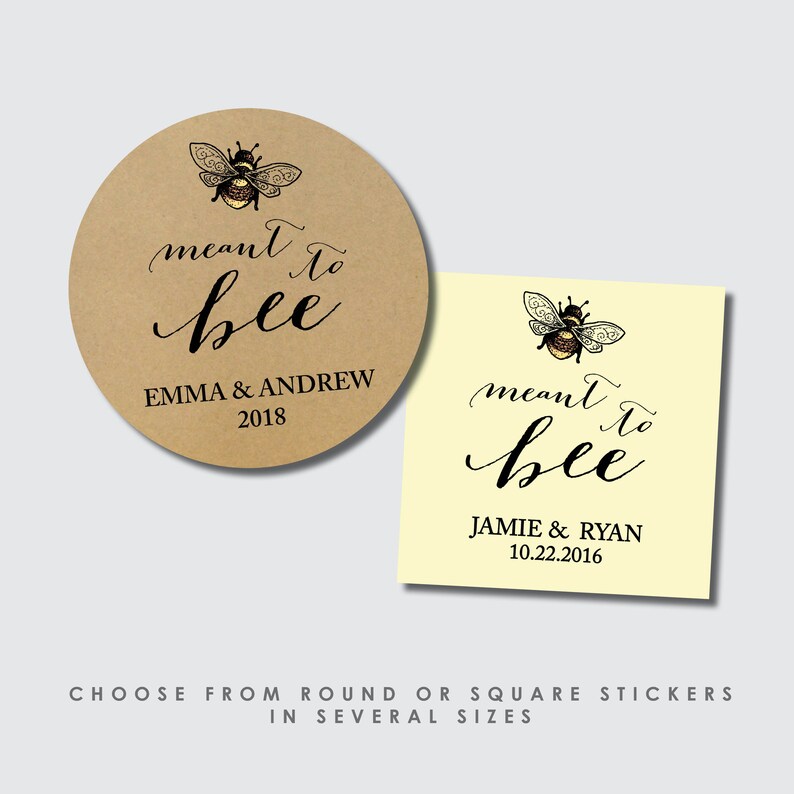 Honey labels for wedding favors custom honey jar labels Etsy