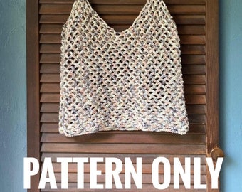 PATTERN ONLY Summer Fresh Mesh Crochet Tank