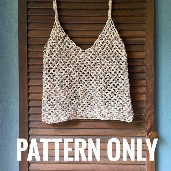 PATTERN ONLY Summer Fresh Mesh Crochet Tank