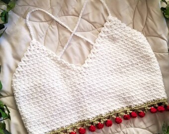 Cherry Bomb Crochet Bralette