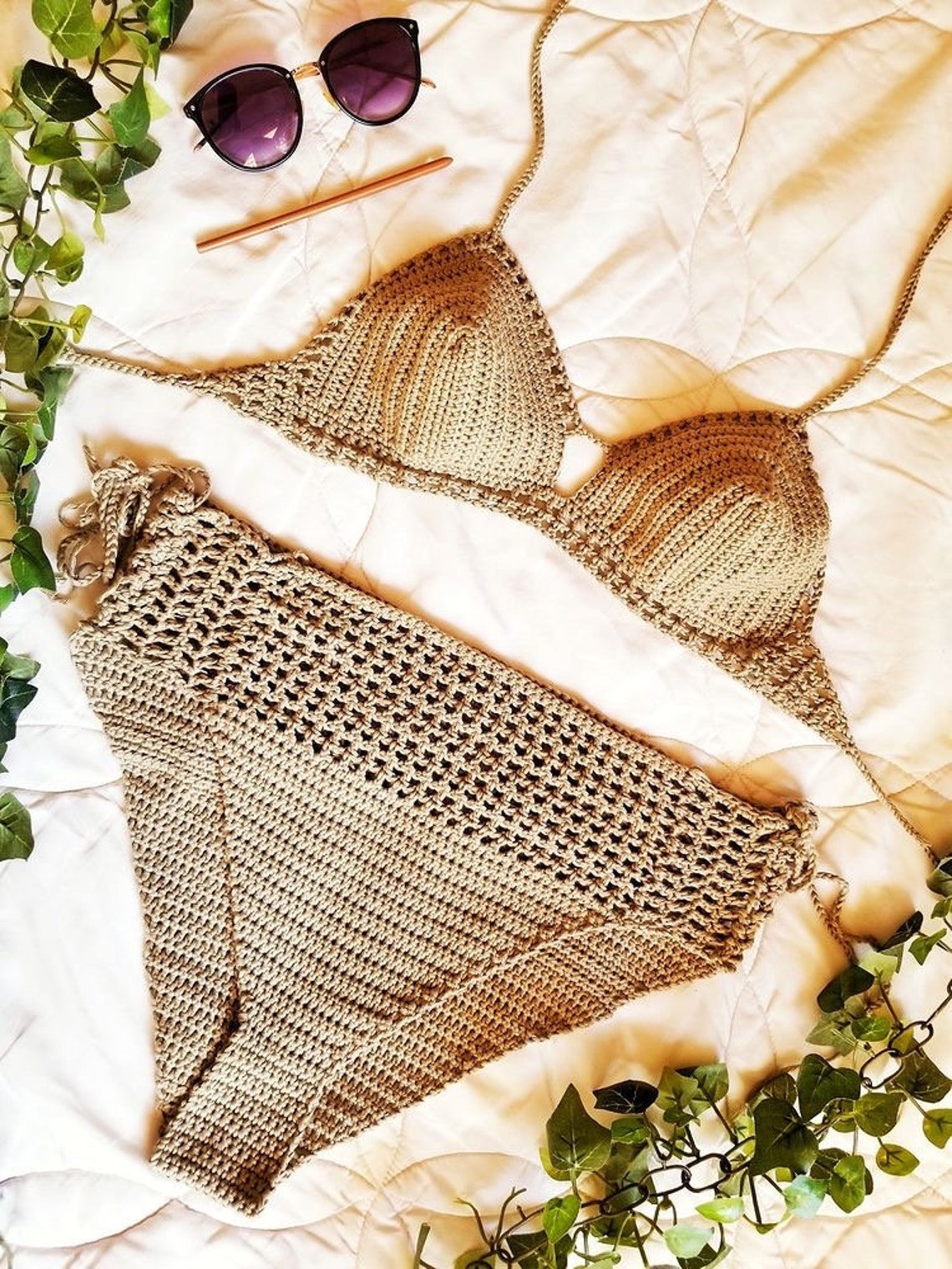 Crochet Lace Peekaboo Bottoms Crochet Bikini Bottoms Crochet Bikini