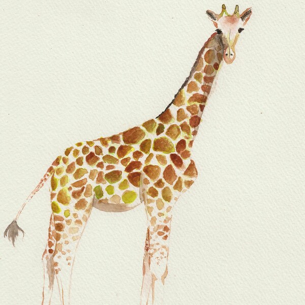 giraffe Original watercolor painting