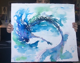 Underwater Mermaid - original watercolor fantasy painting