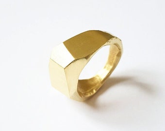 Handmade minimal ring gilded