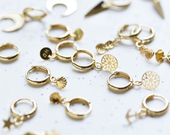 Frida earrings, handmade, made in paris, jewel, gilded, delicate, boho, wedding, gift, french jewelry, designer