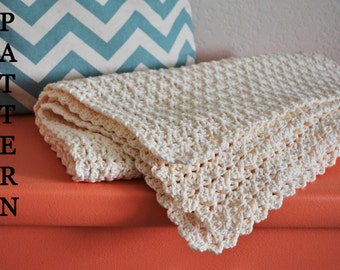 Scallop Crochet Baby Blanket Pattern – Beginner Level (PDF Pattern)
