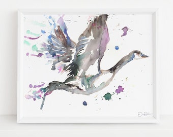 Goose Watercolor Digital Download | "Something Told the Wild Goose" by Jess Buhman, Instant Download, Digital File, Print at Home