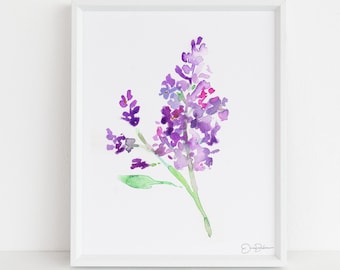 Floral Watercolor Digital Download  |  "Lilac Season" by Jess Buhman, 8 x 10 Instant Download, Art for Her, Gift for Women