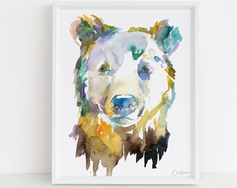 Bear Watercolor Print | "Bear" by Jess Buhman, Choose Your Size, Select Your Size, Animal Painting, Nursery Decor