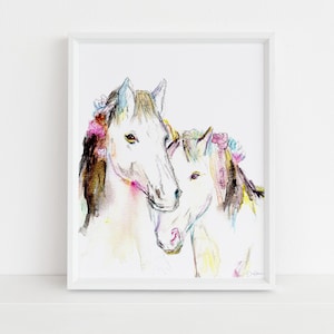 Horse Watercolor Print  | &quot;Wild, Wild Horses&quot; by Jess Buhman, Multiple Sizes, Select Your Size, Horse Painting, Farm Painting